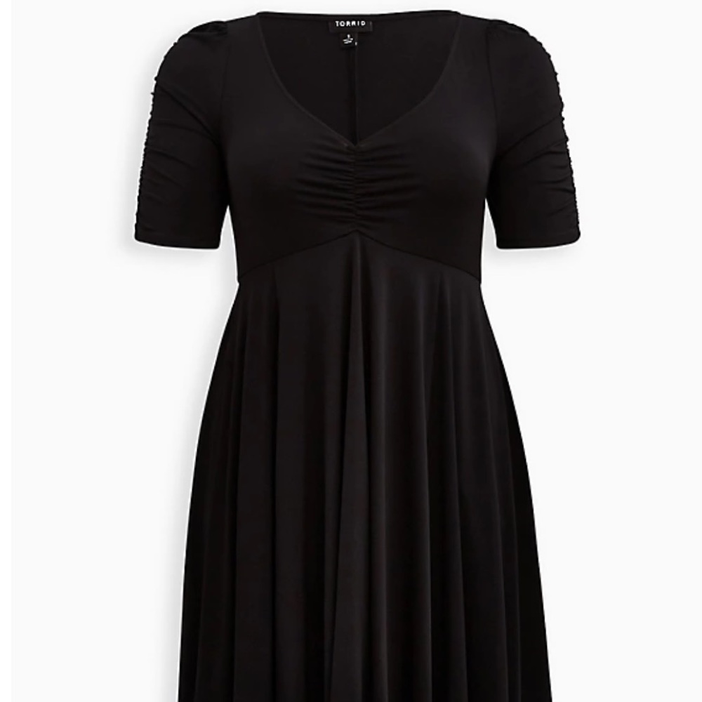 Mini Studio Knit Cinch Front Skater Dress